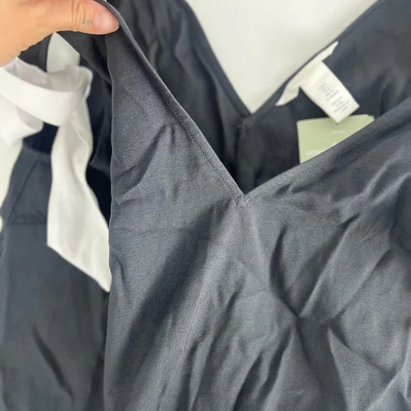 Black Dress with White Bow Straps - Picture 9 of 9